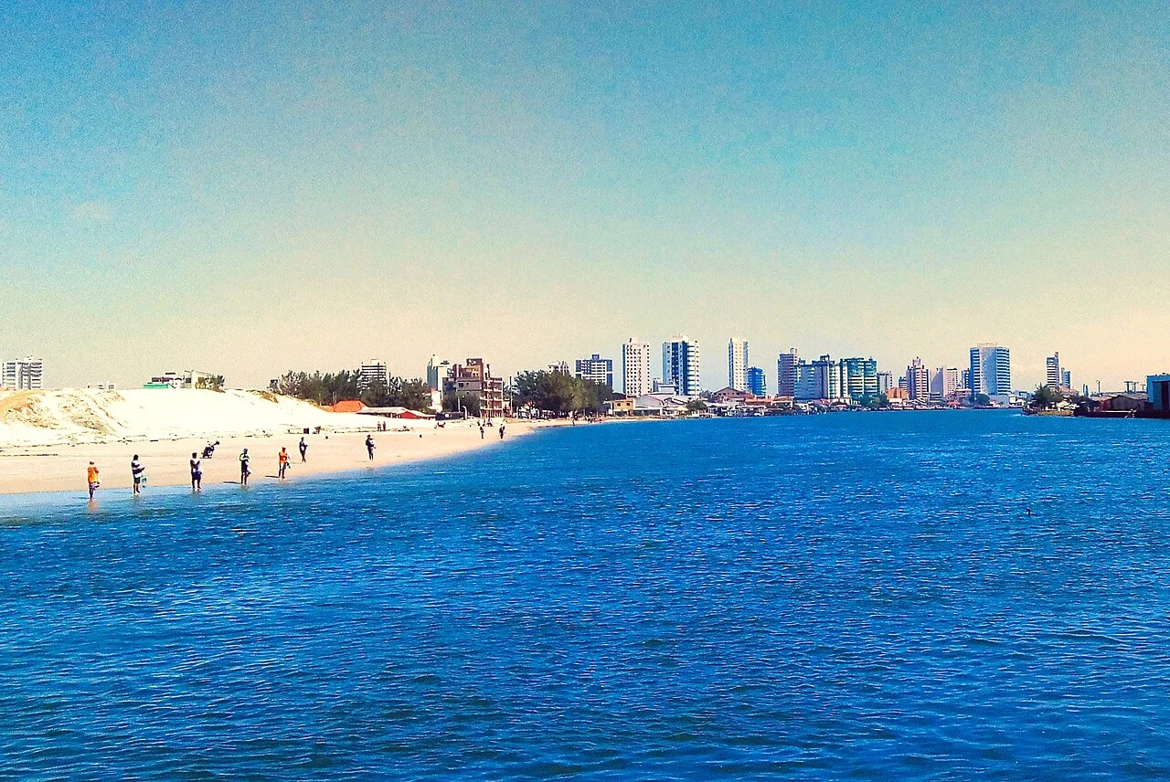 Tramandaí vista da foz do Rio Tramandaí